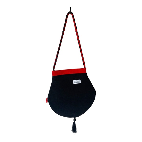 NWT Ethnic Handcrafted Bead Embellished Woven Fabric Purse Braided Shoulder Bag - Picture 4 of 8